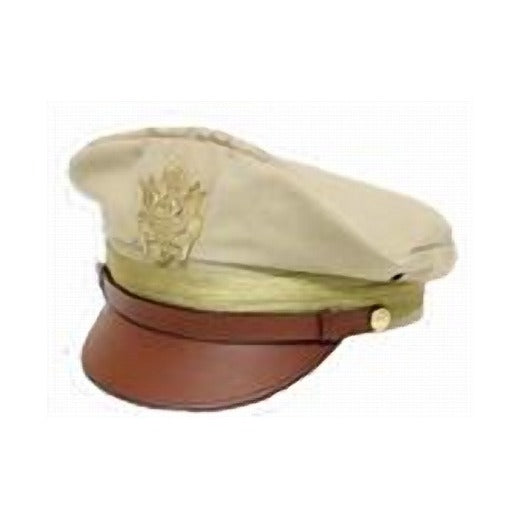 Replica WWII U.S. Army Officer's Crush Cap for Costumes - Khaki/Tan