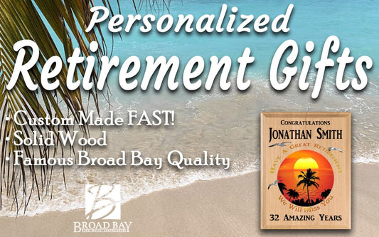 Retirement Gift Plaque for Men or Women SOLID MAPLE