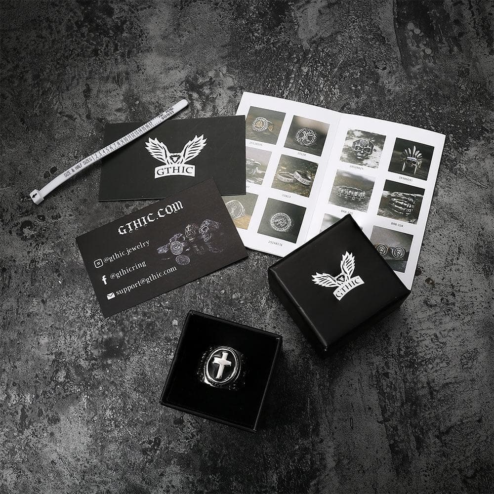 Retro Cross Stainless Steel Religious Ring