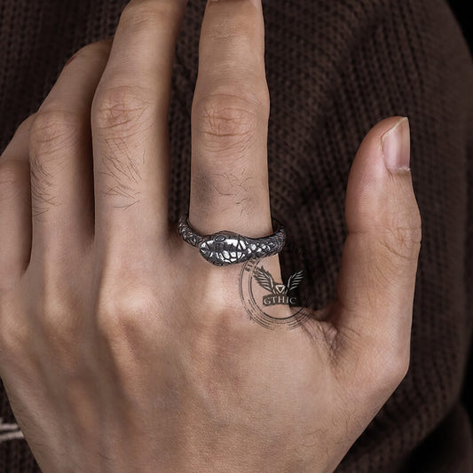 Retro Ouroboros Stainless Steel Snake Ring
