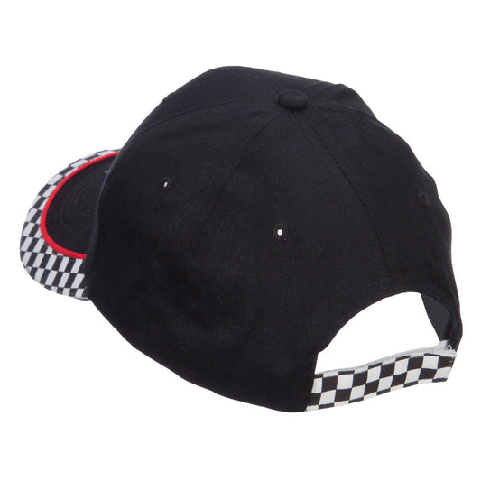 Racing Flag Print Cotton Cap