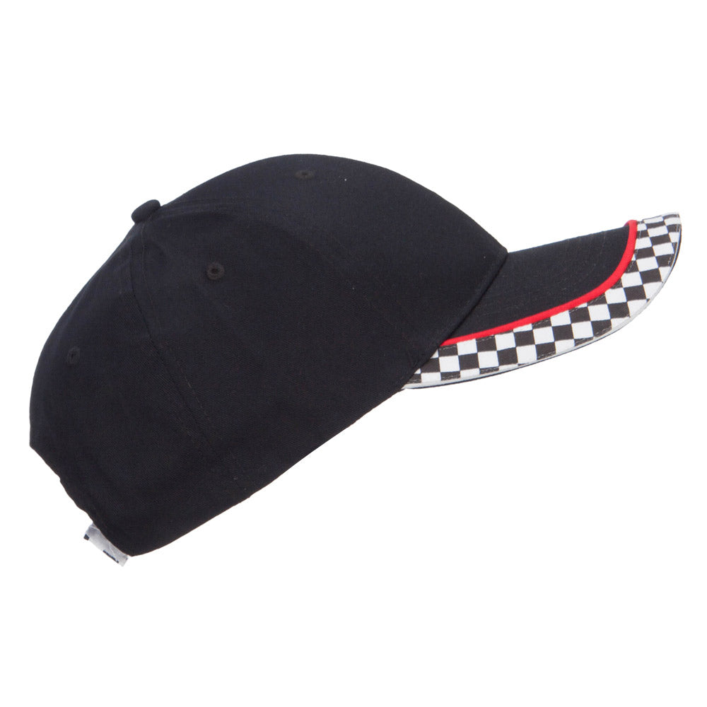 Racing Flag Print Cotton Cap