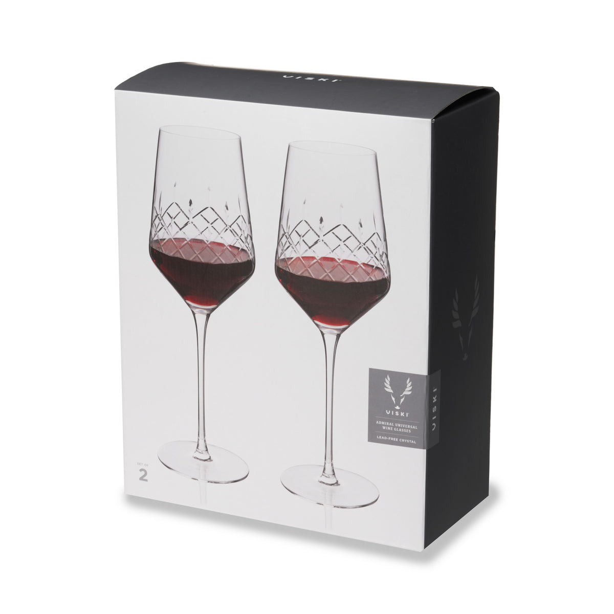 Admiral Crystal Universal Wine Glasses, Set of 2