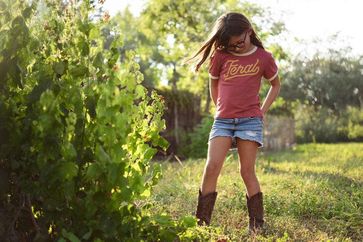 Feral Vintage Ringer | Maroon (Youth)