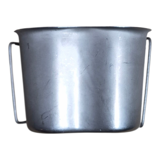 GENUINE US MILITARY CANTEEN CUP 1QT USGI HEAVY DUTY Stainless Steel Issued condition