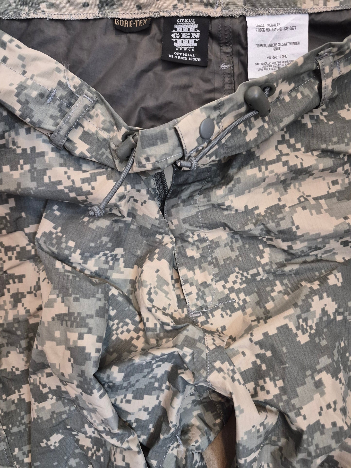 Genuine USGI ECWCS Gen III Level 6 ACU Gore-Tex Pants 8415-01-538-6677