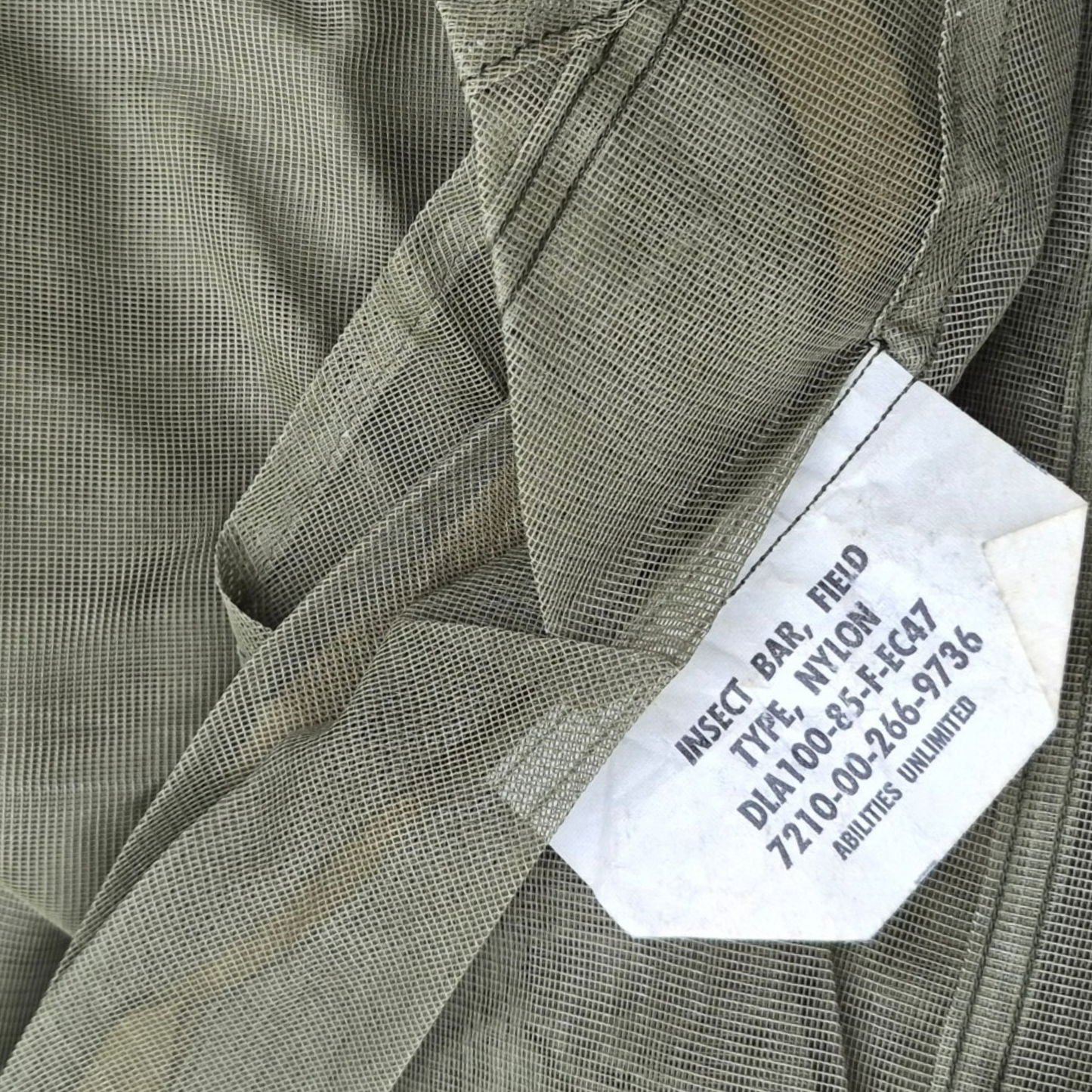 USGI Mosquitoe Netting OD Green Mosquito Net Bar - Previously Issued
