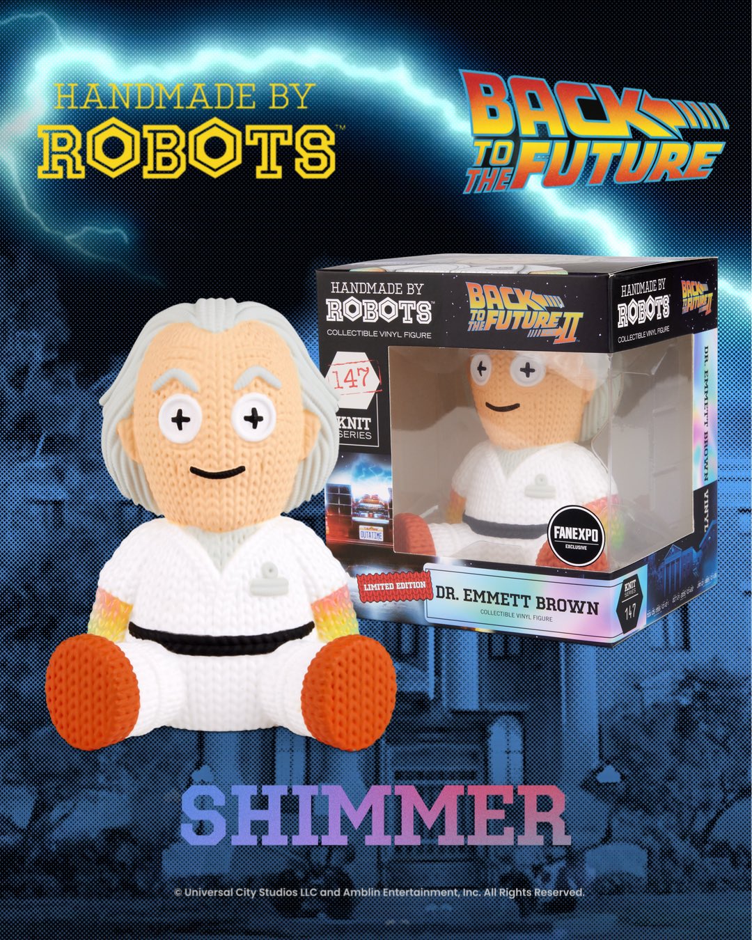 Back to the Future Part II Dr. Emmett Brown Collectible Vinyl Figure (Limited Edition Shimmer / Fan Expo Convention Exclusive) - #147