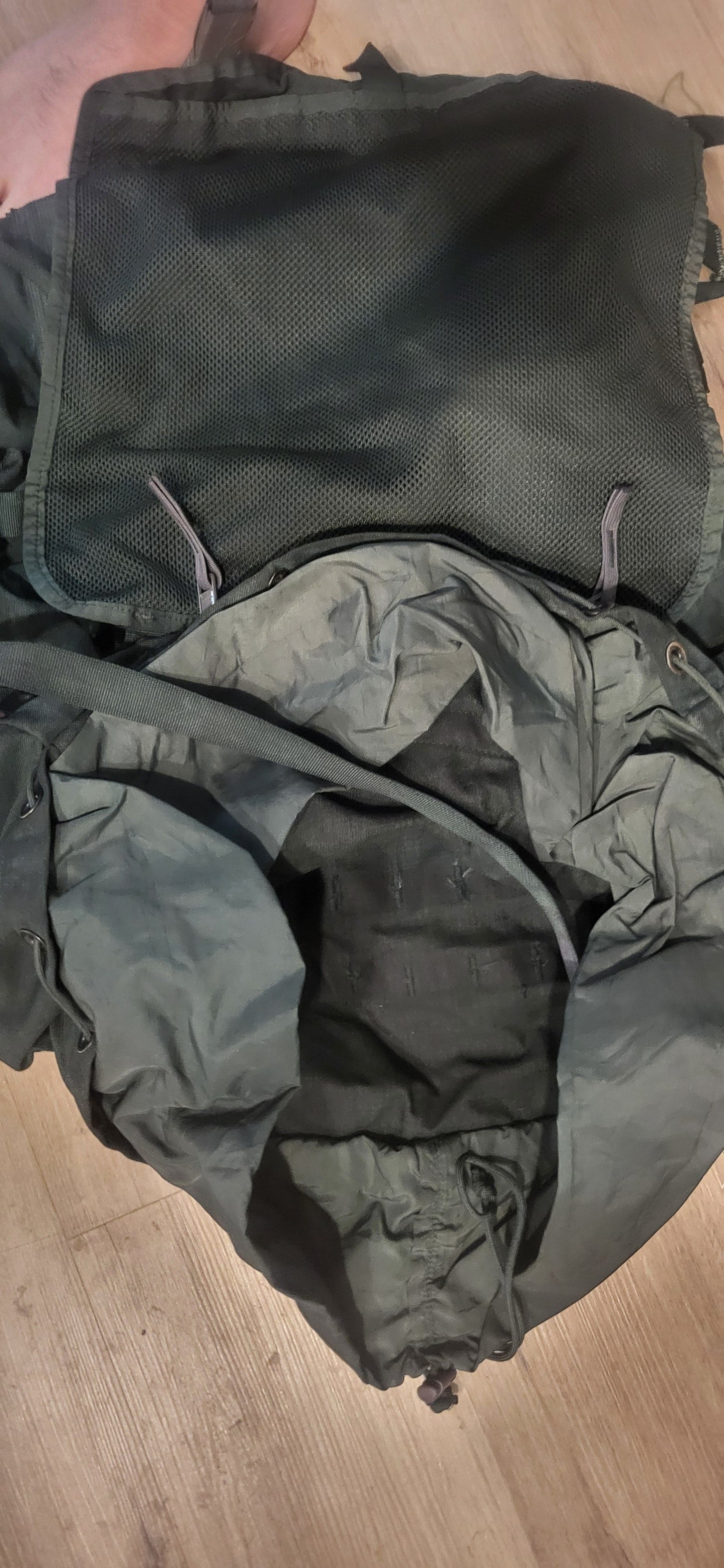 Green dyed ACU Rucksack Bag