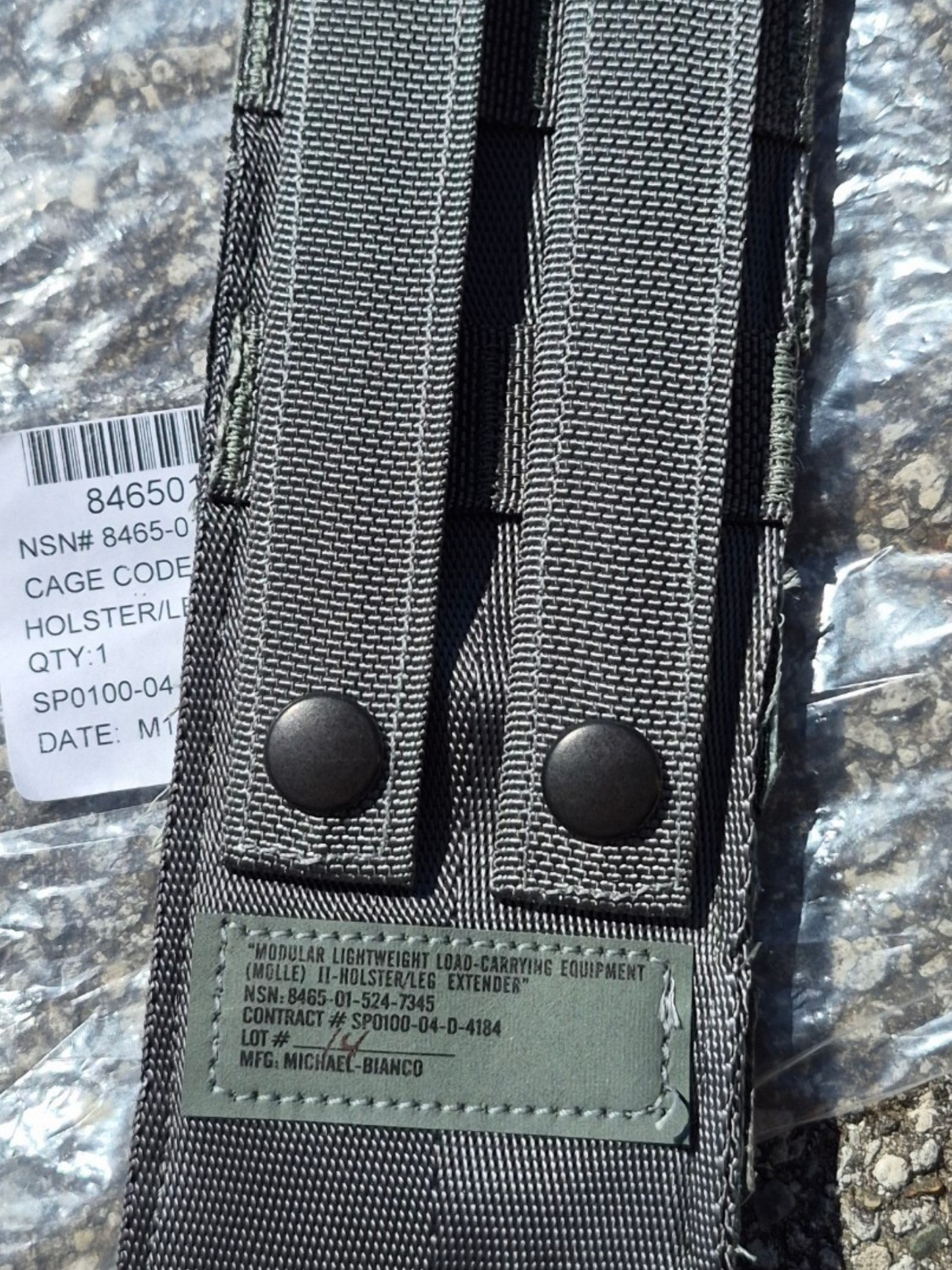 Molle leg holster extender
