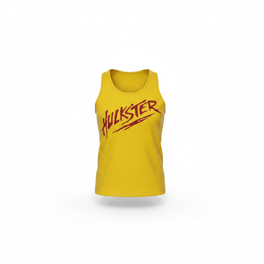 Sleeveless Yellow Hulkster Cut Off Tank Top
