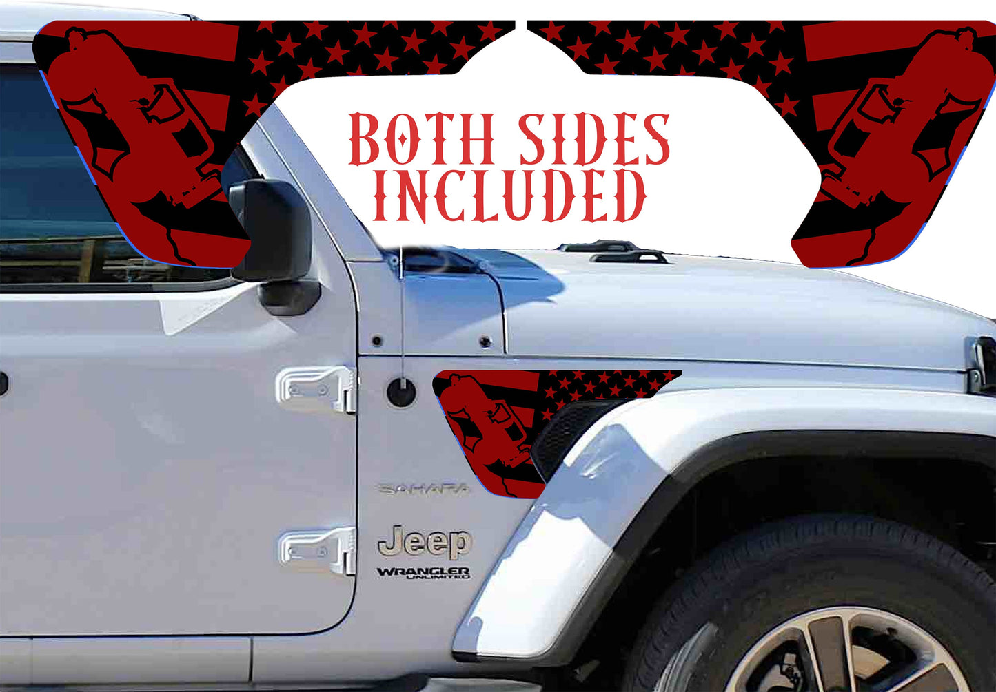 Rock crawler red fender vent for the JL or JT 2018 or newer