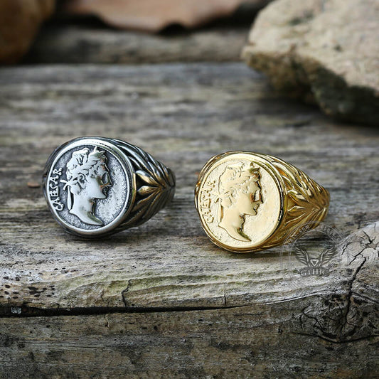 Roman Julius Caesar Stainless Steel Ring