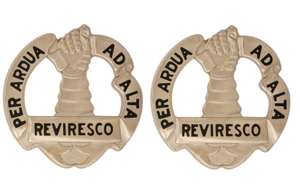 ROTC Distinctive Unit Insignia - Pair - PERSONNEL ARDUA AD ALTA REVIRESCO