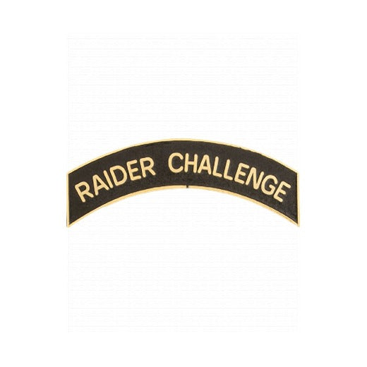 ROTC Metal Arc Tab RAIDER CHALLENGE