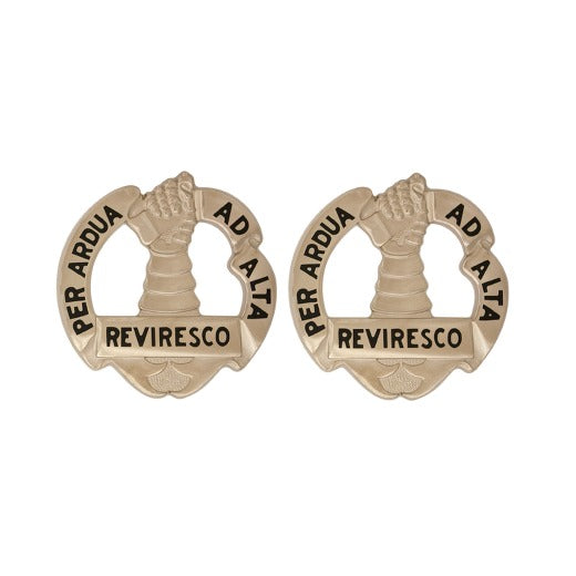 ROTC Distinctive Unit Insignia - Pair - PERSONNEL ARDUA AD ALTA REVIRESCO