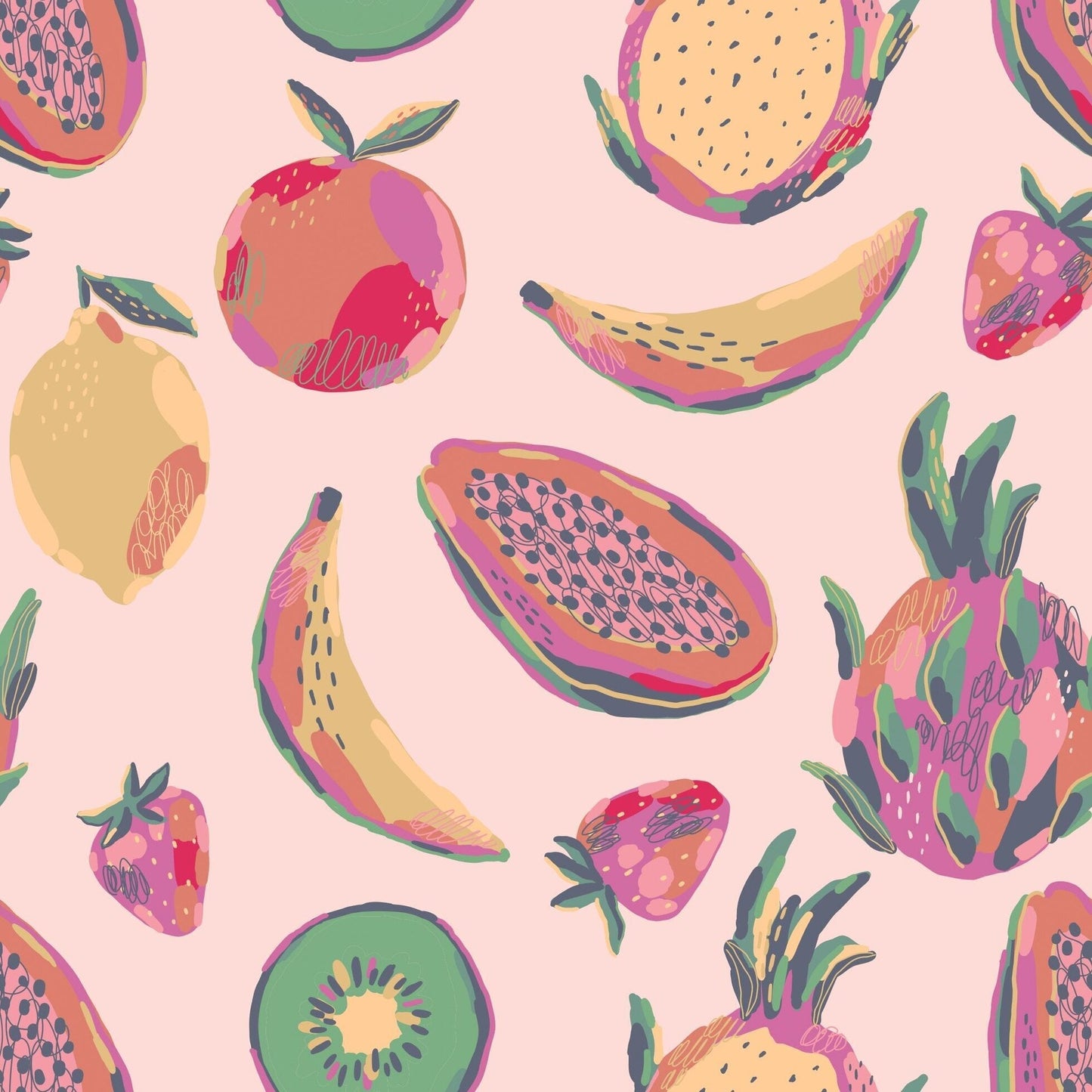 Tropical Fruit Ruffle Romper