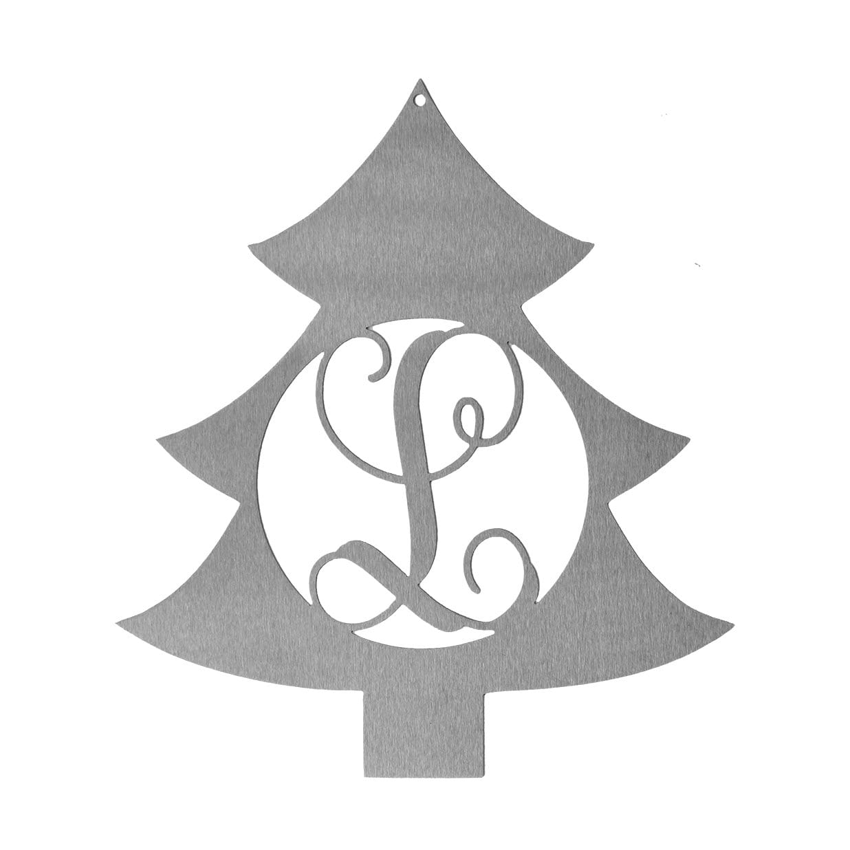 Single Letter Holiday Monogram Collection - Personalized Metal Sign Decorations