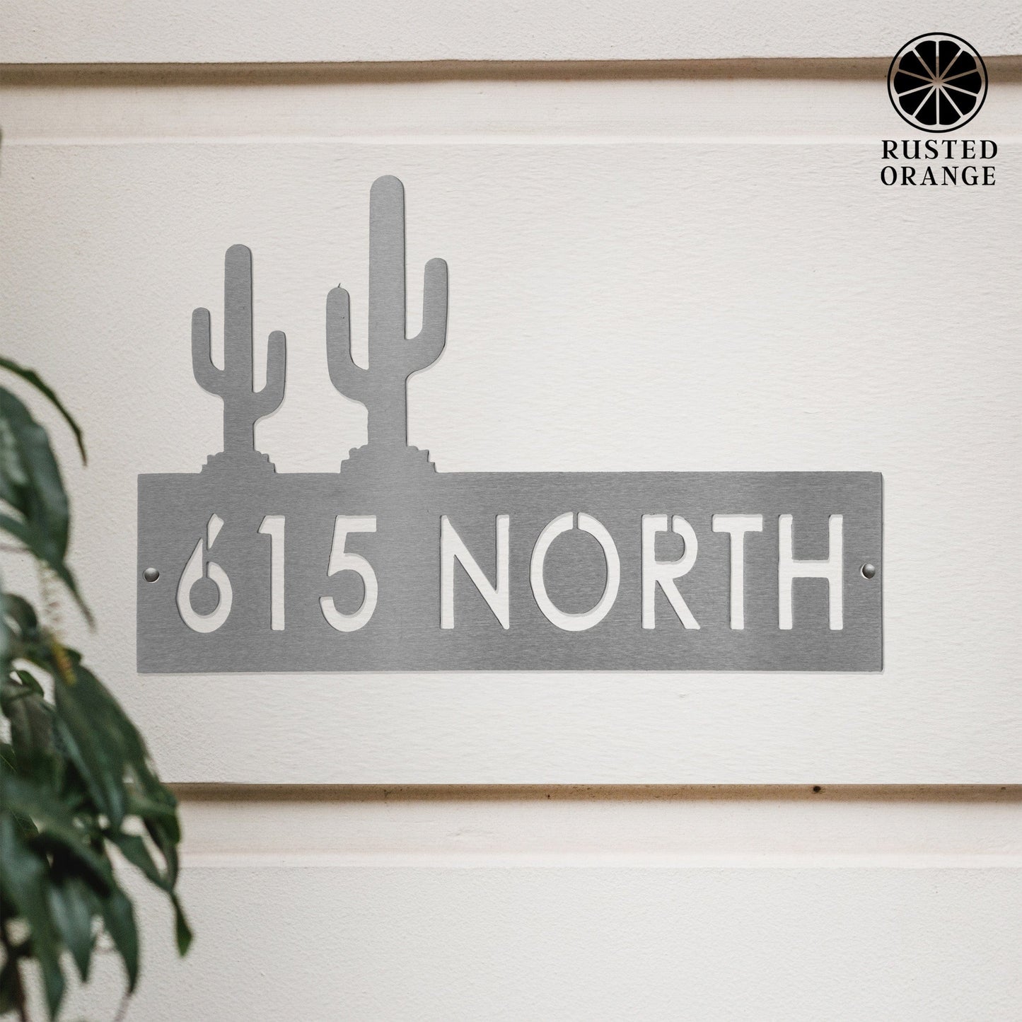 Landscape Address Plaque - 4 Styles - Circular Address Plaque for House Numbers
