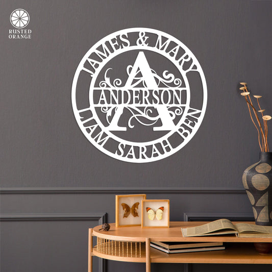 Split Letter Metal Family Sign Monogram - Monogram Wedding Decorations Metal Wall Decor Family Wall Decor