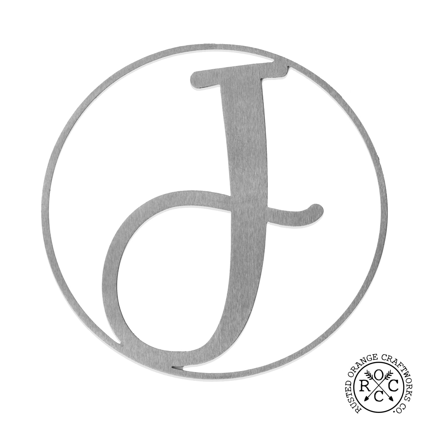 10" Modern Single Letter Monogram - 2 Styles - Custom Monogram Metal Wall Decor