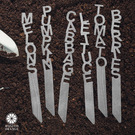 Spell it Out Personalized Metal Garden Plant Markers - 80 Plant Varieties