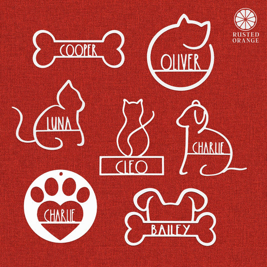 Man's Best Friend Christmas Ornaments - 2 pack - Paw Print and Animal Ornaments