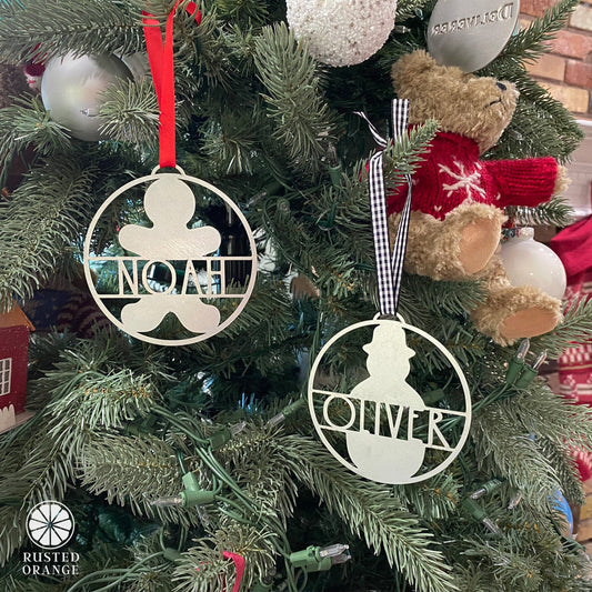 Waiting for Santa Ornament - 3 pack - Personalized Christmas Ornaments