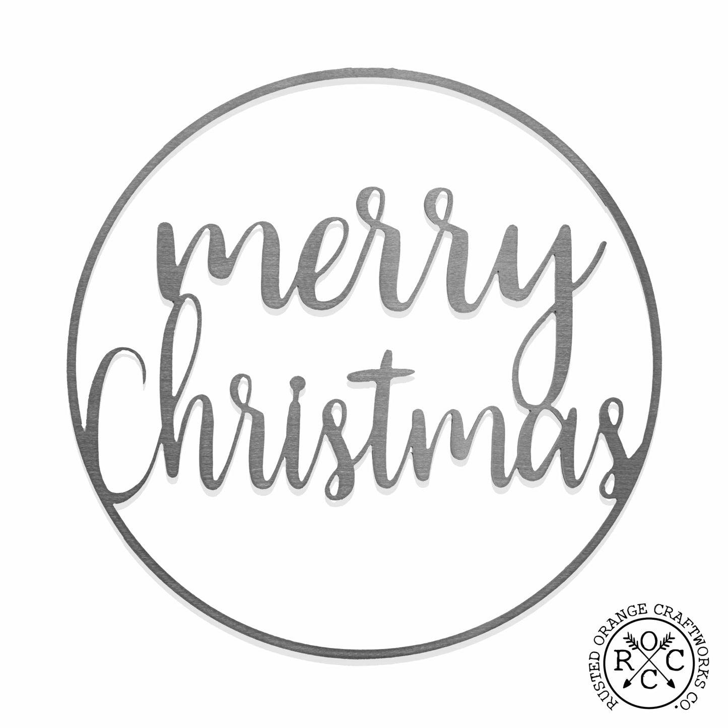 Winter Greeting Signs - Metal Christmas Wreath Decor