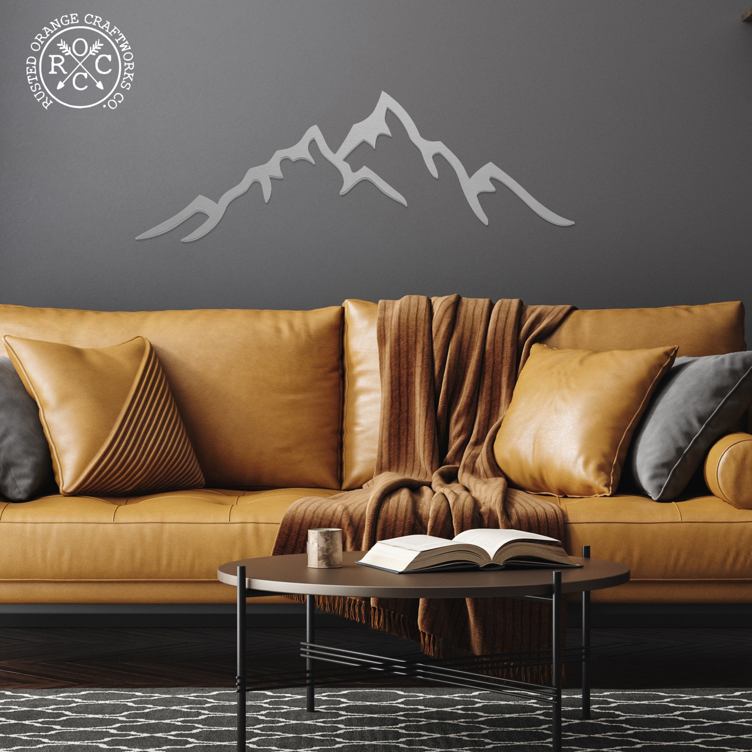 Gallery Detail: Mountain Metal Wall Art Lodge Themed Mountain Decor Wall Art