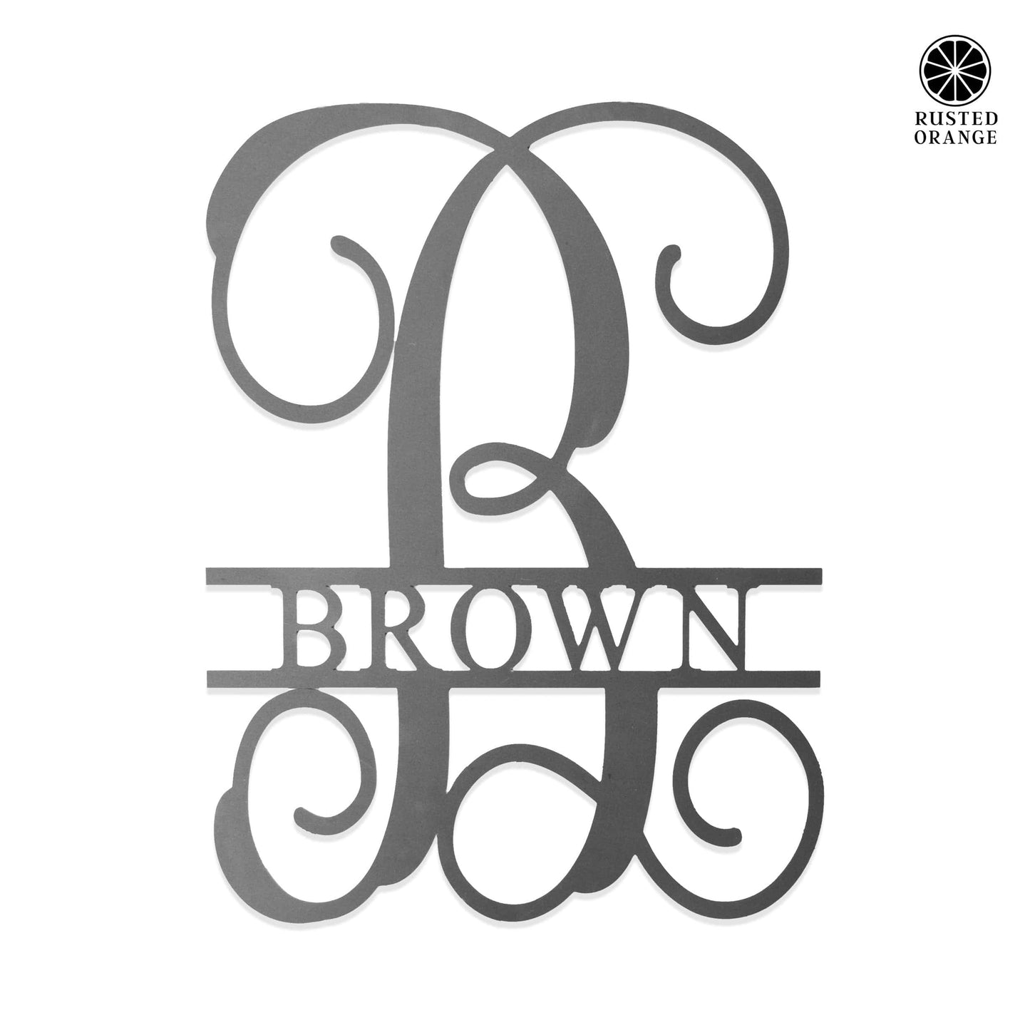 16" Fancy Letter Monogram - Custom Metal Family Sign House Name Plates