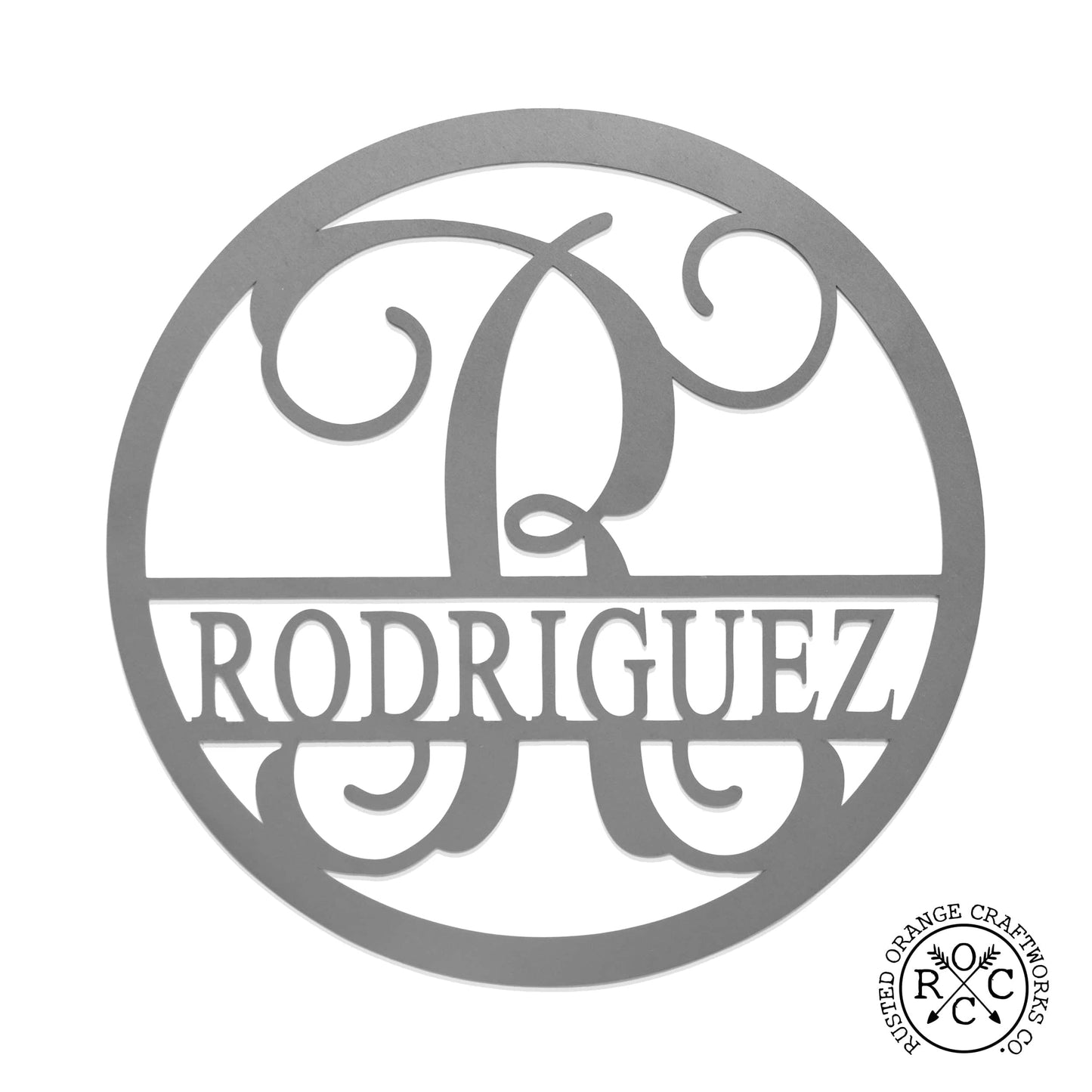 Thick Border Circle Monogram - Personalized Name Signs for Home Decor