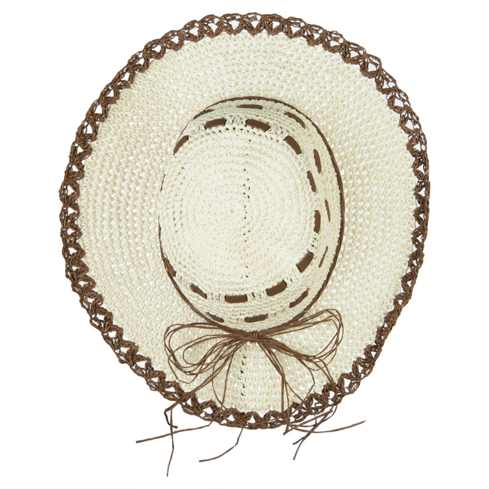 Women's Toyo Braid Ribbon Woven Hat