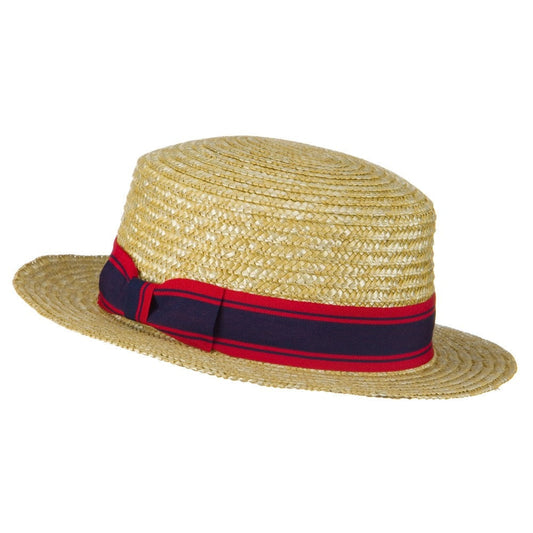 Boy's Vintage Straw Boater Hat