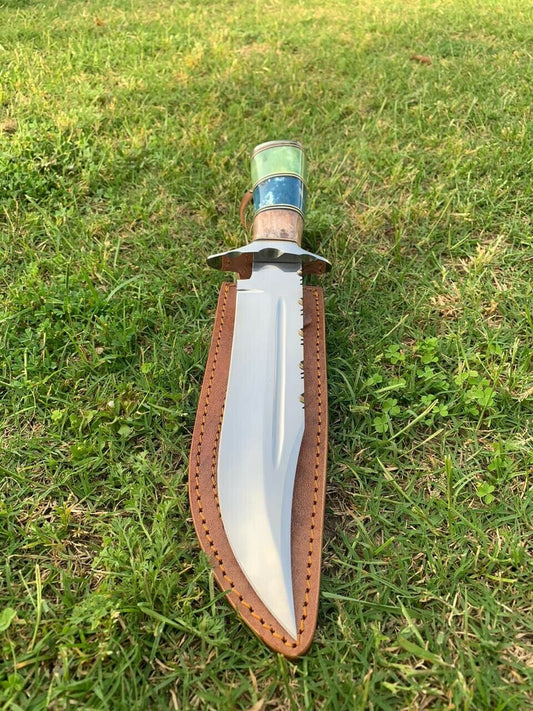 Custom Handmade D2 Tool Steel Hunting Bowie Knife
