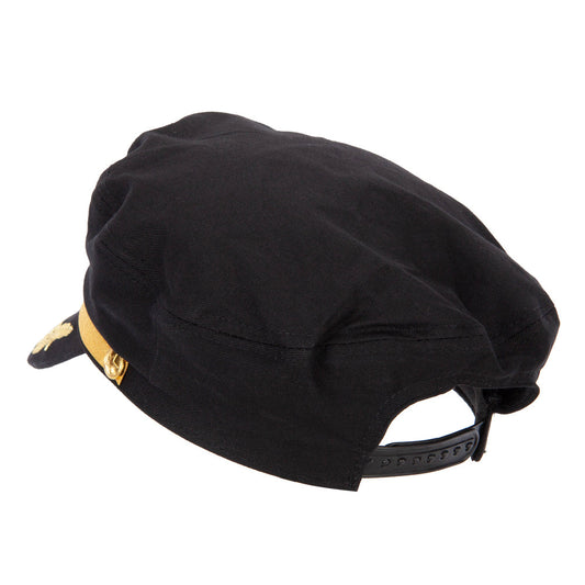 Adjustable Sailor Captain Hat with Side Gold Buttons