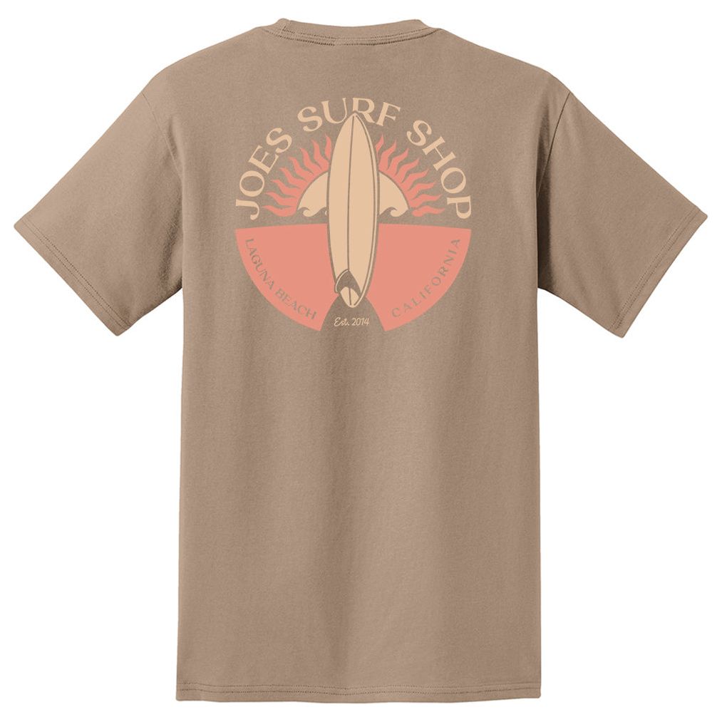 Joe's Surf Shop Sunset Scene Heavyweight Pocket Tee