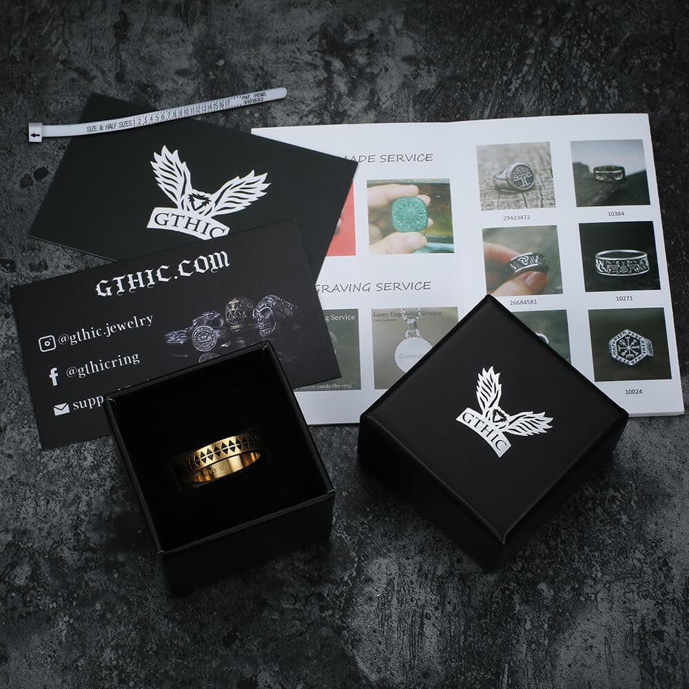Sawtooth Pattern Stainless Steel Ring