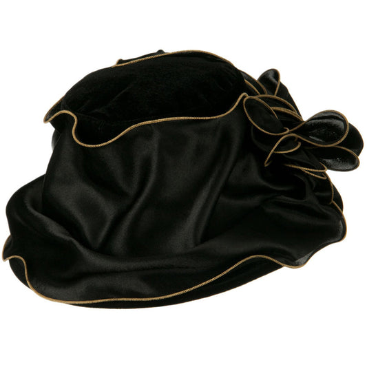 Satin Band Velvet Hat