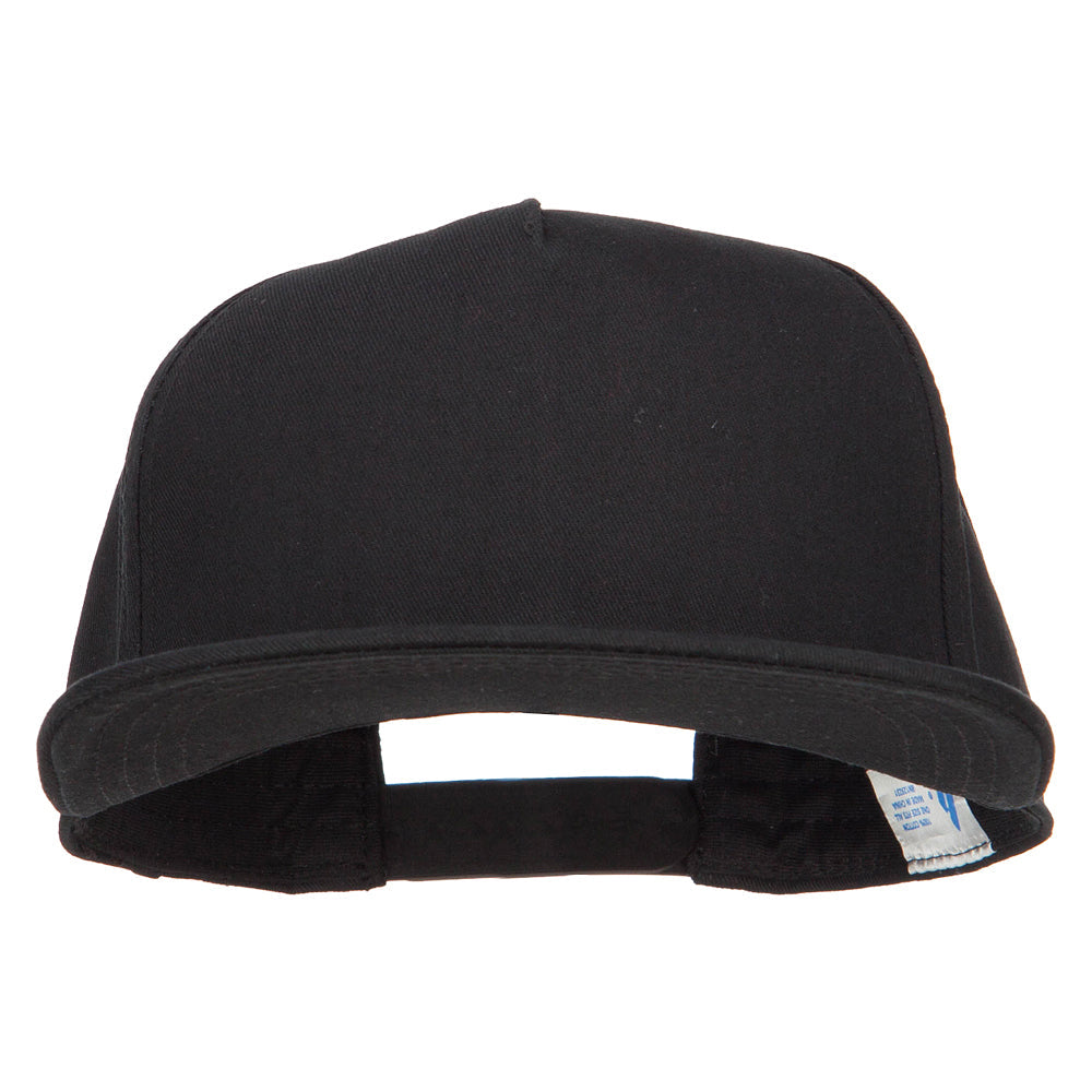 5 Panel Flat Bill Snapback Cap