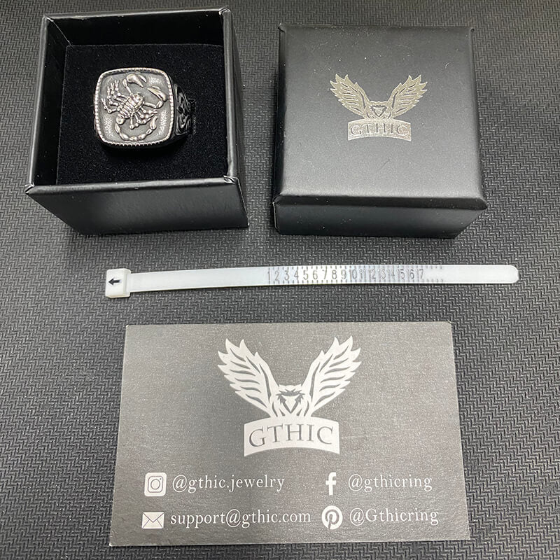 Scorpion Design Stainless Steel Signet Ring