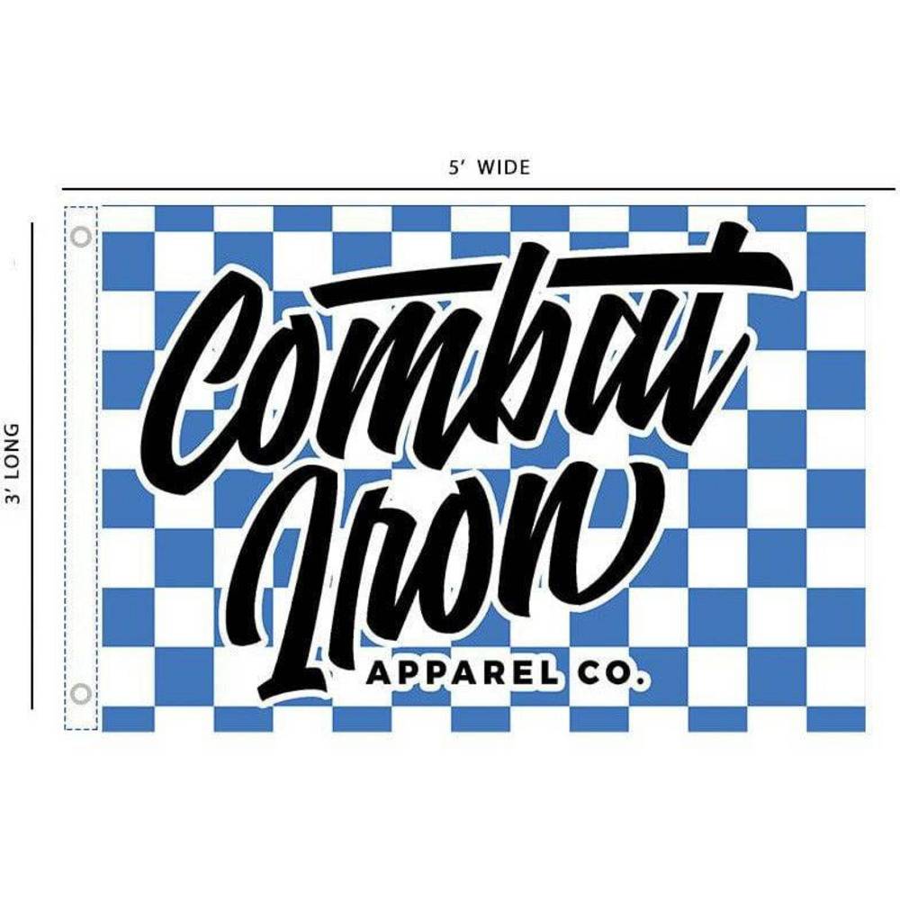 Script Blue Checkered Edition 3' X 4' Wall Flag