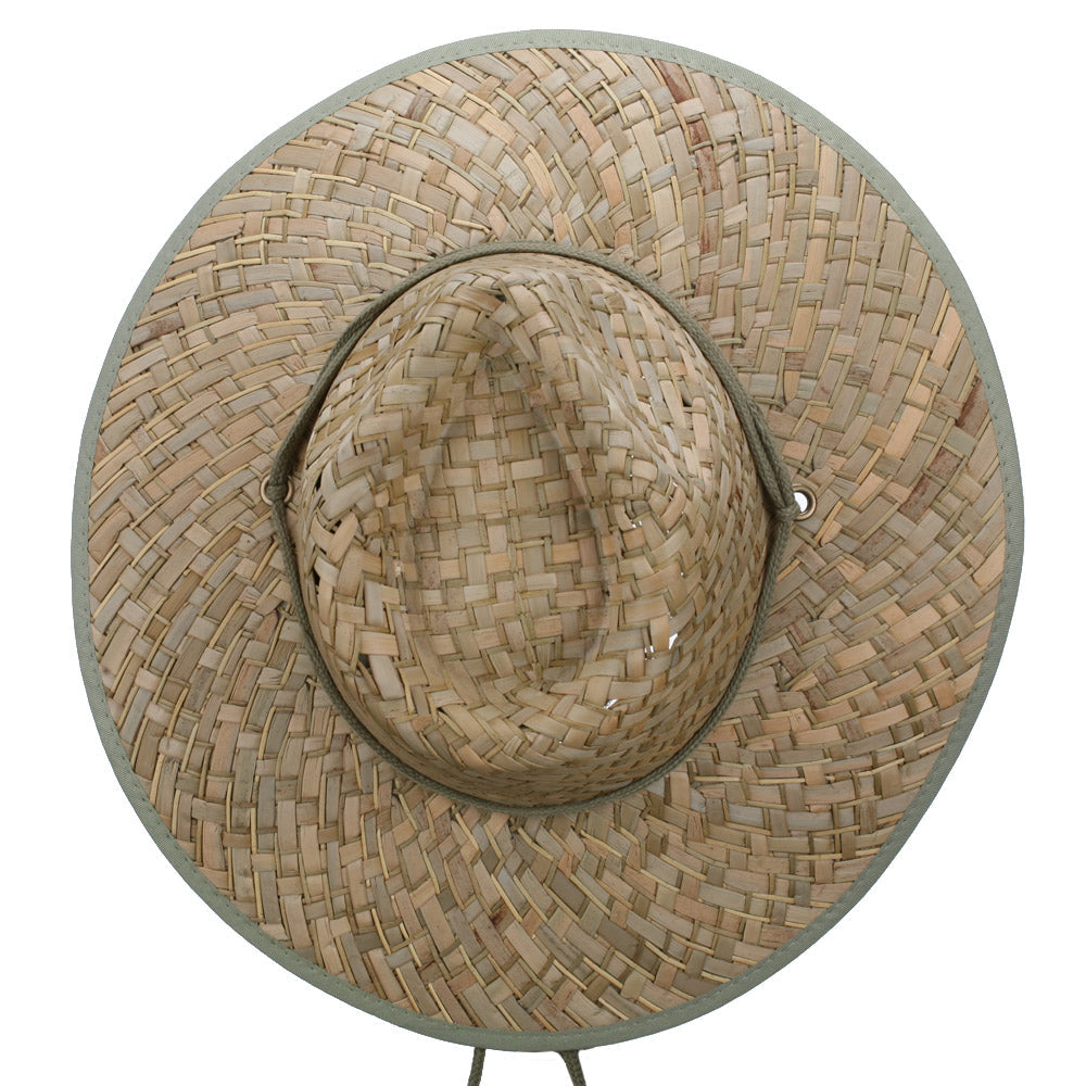 Stained Straw Braid Lifeguard Hat