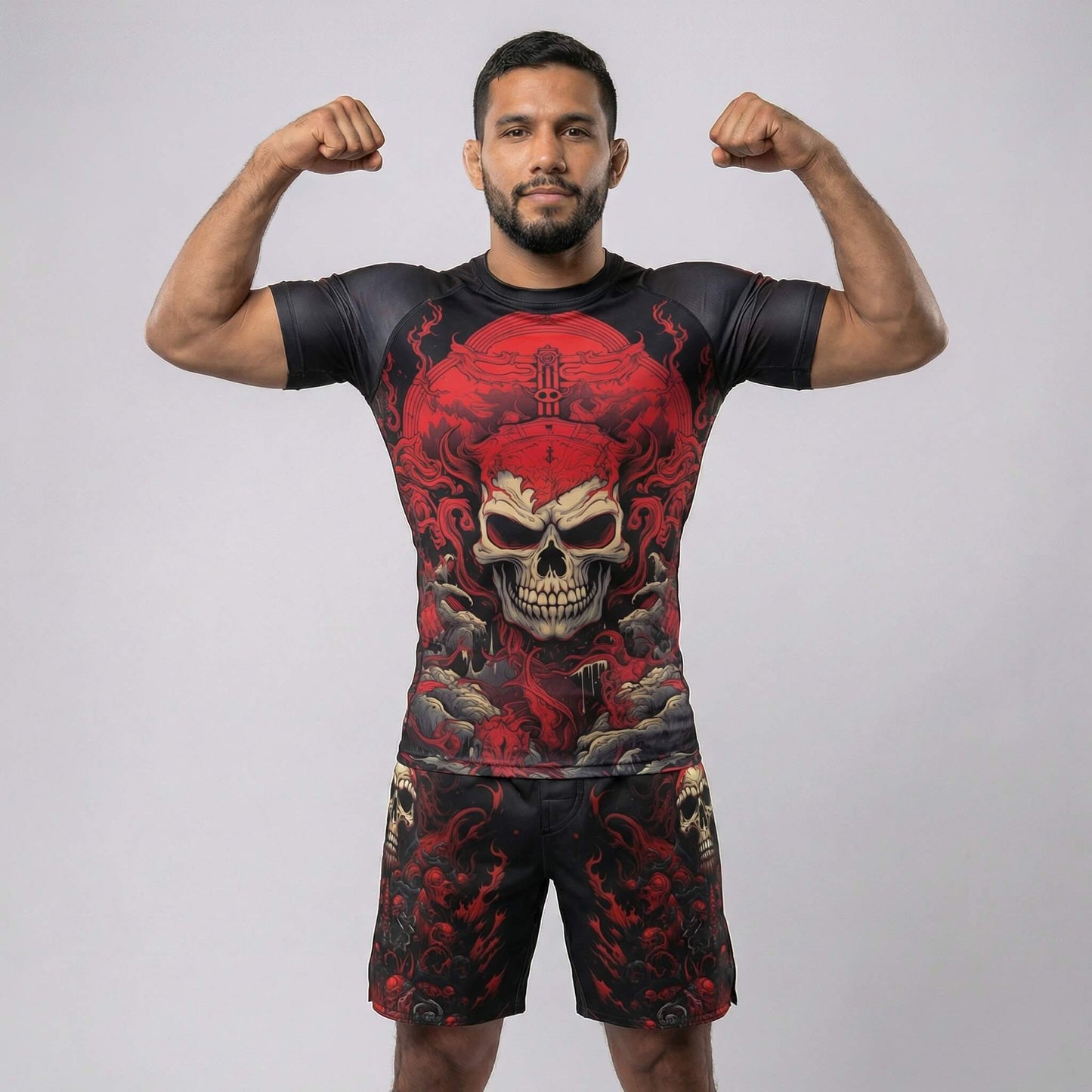 SHINIGAMI SKULL SHORT SLEEVE RASH GUARD