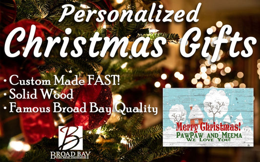 SIGNABLE Christmas Sign Personalized Gift For Parents Grandparents Aunts or Uncles