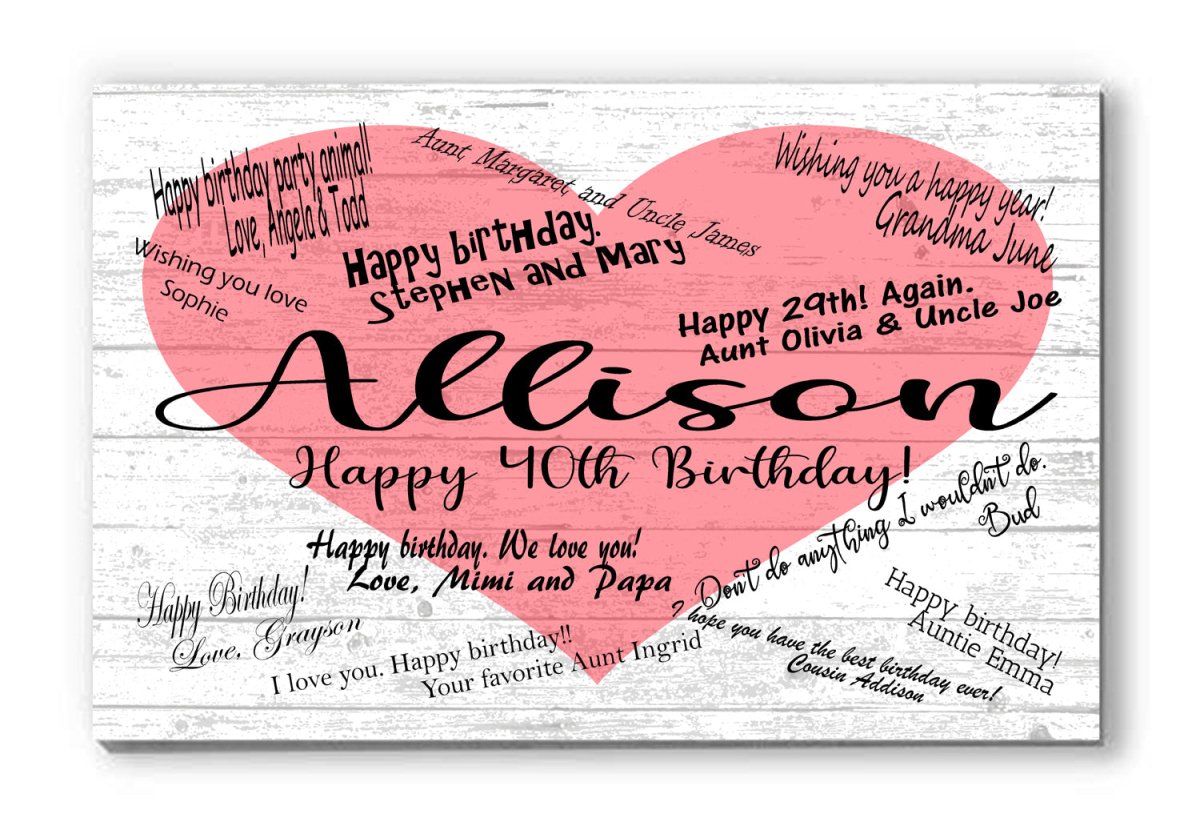 Signable Gift Sign For Wedding, Baby Shower, Anniversary Party, Birthday Party, Teacher