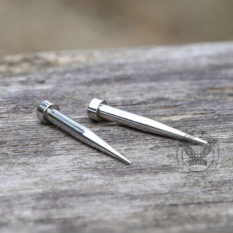 Silver Color Ear Stretching Taper Piercing Earrings