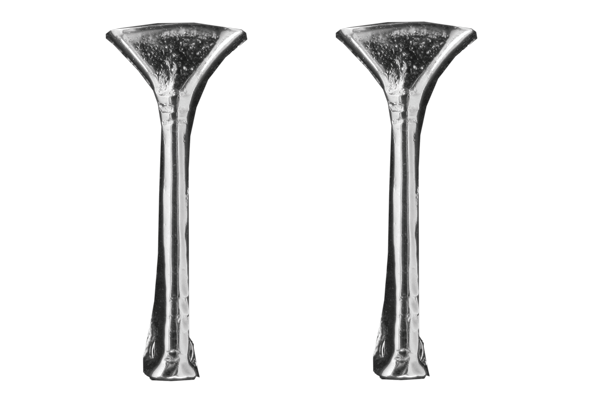 One Bugle Collar Device - No Shine Metal Pin-On - PAIR