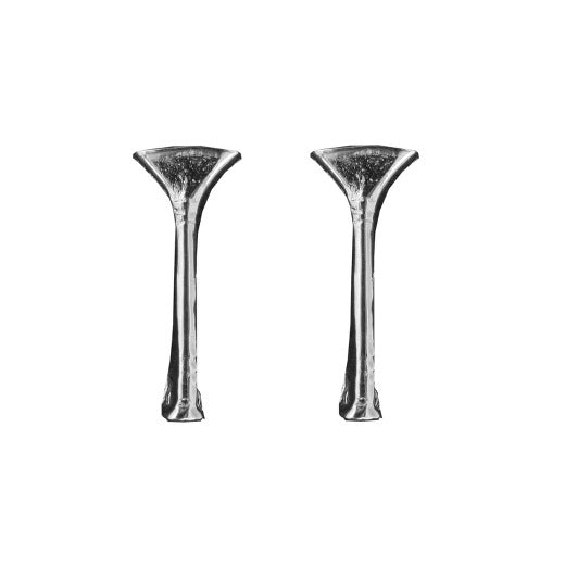 One Bugle Collar Device - No Shine Metal Pin-On - PAIR