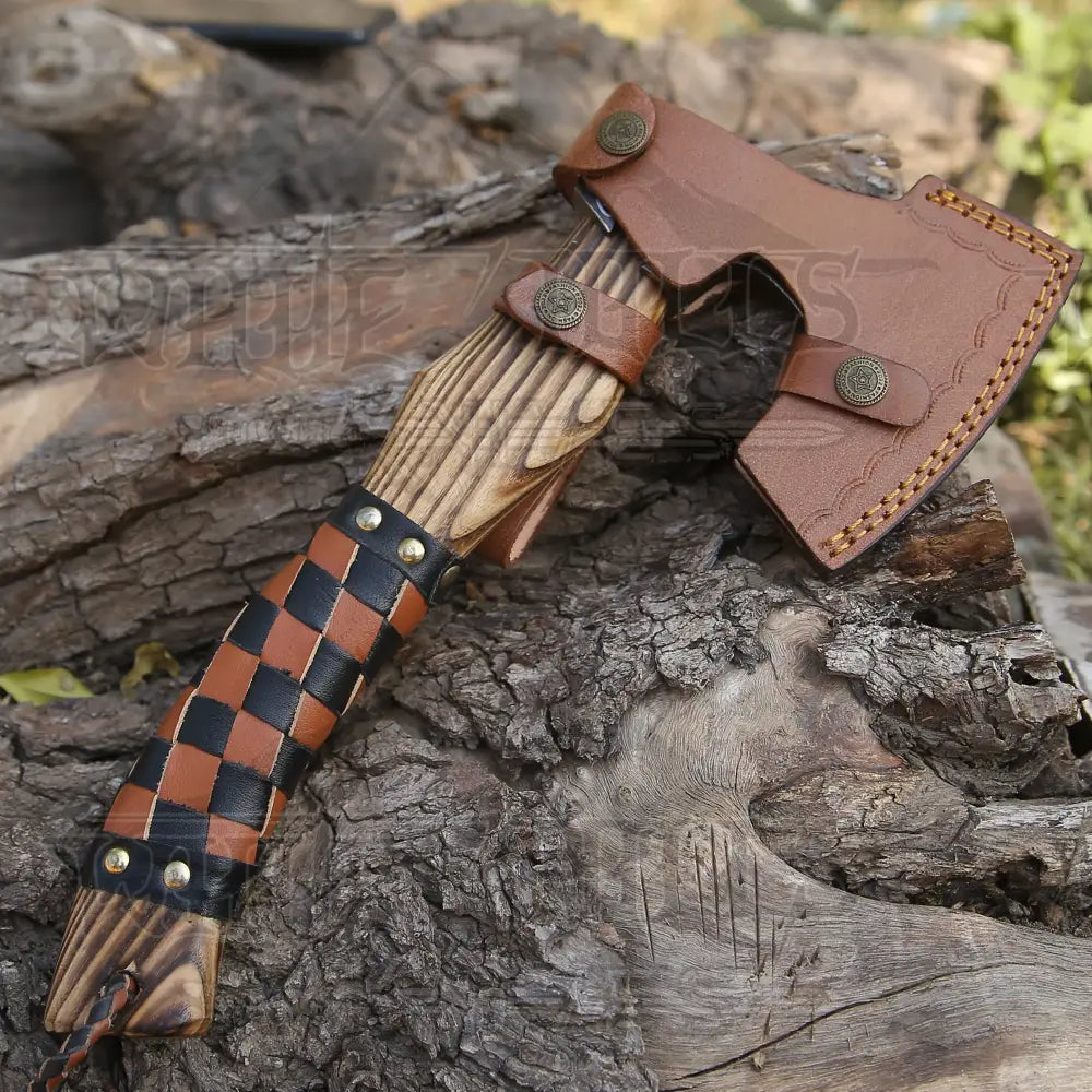 Small Forged Carbon Steel Axe with Ash Wood Shaft - Viking Axe 025-14